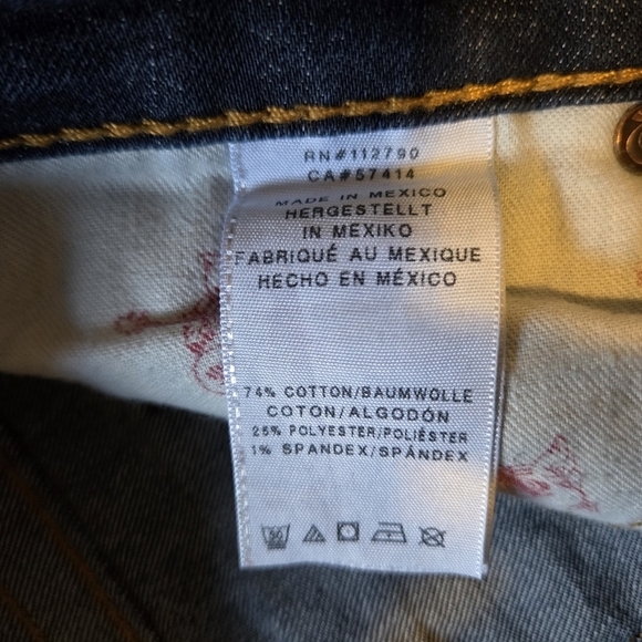 True Religion Low Rise Straight Women's Dark Blue Jeans size 27 - Picture 4 of 7